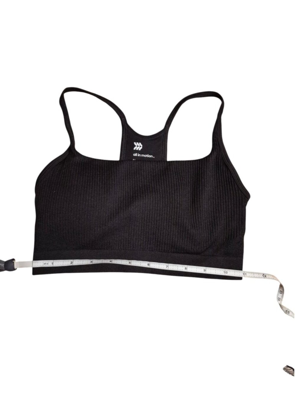 All In Motion Black Ribbed Sports Bra. Size M - Picture 4 of 4
